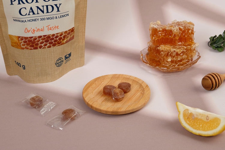 BEE WITH YOU original propolis candy in pouch – throat soothing