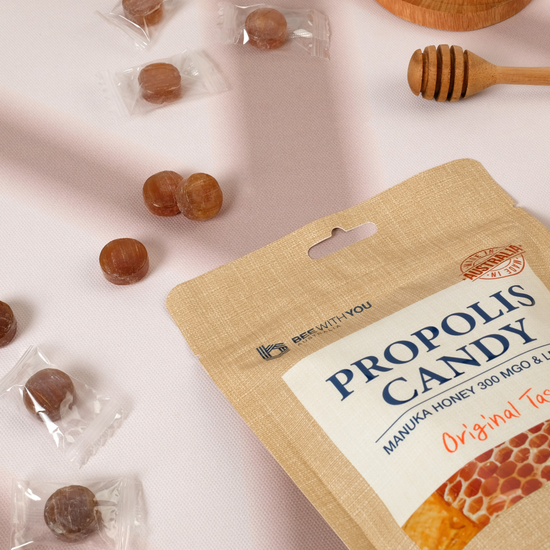 BEE WITH YOU original propolis candy in pouch – throat soothing